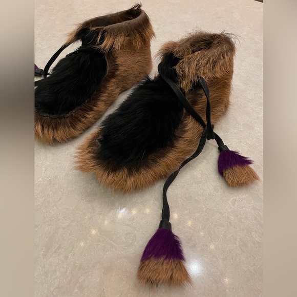 Prada Fur Tassel Self-Tie Boot Size 37 - Picture 6 of 14